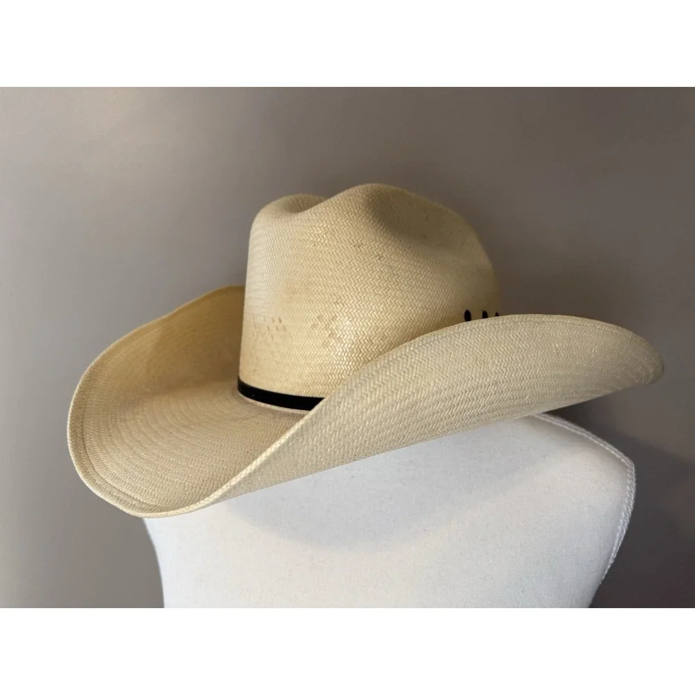 MHT 10X Master Hatter of Texas Western Cowboy Hat Straw Made in USA Size Large